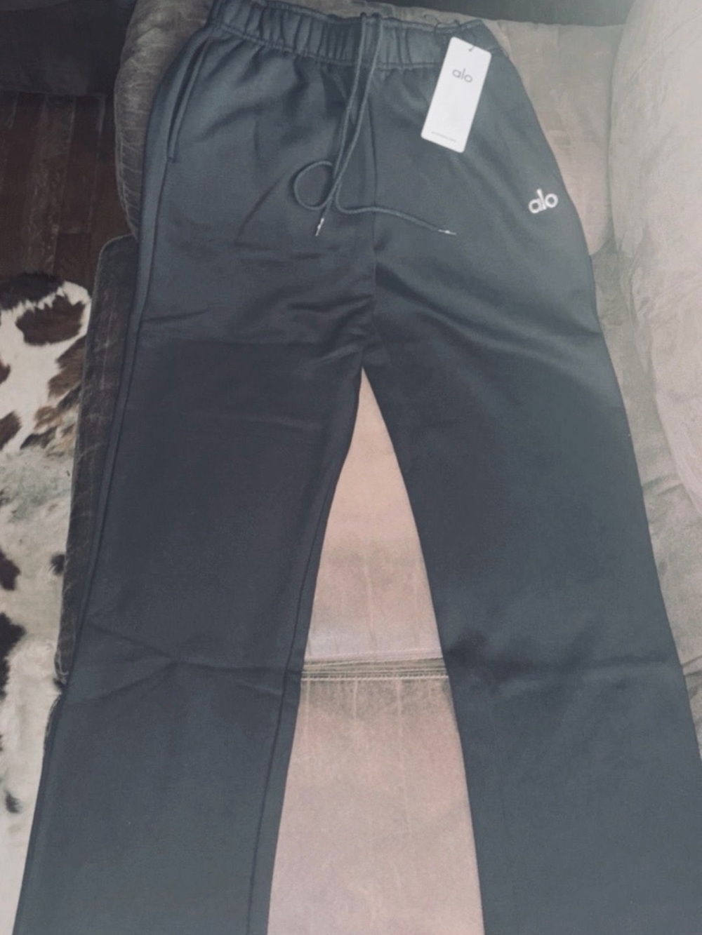ALO Yoga Black women’sJogger Pants with Drawstring